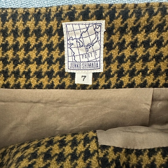 Vintage Junko Shimada Houndstooth Wool Skirt - Picture 3 of 4